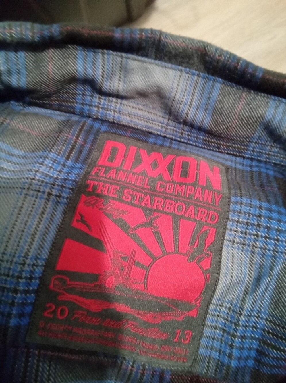 Dixxon Flannel Co "The Starboard" Rare Vintage Release Men's 4X Blue,Gray&Black